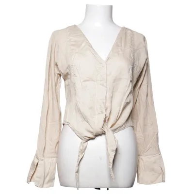 Wrap blouse (Beige) from Dilvin Woman Cotton, Polyamide, Viscose