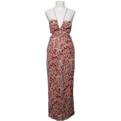 Maxi jurk (Rood, Beige) van Zara Lyocell, Viscose