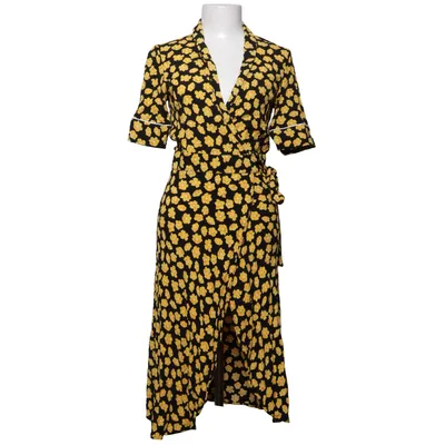 Robe portefeuille (Noir, Jaune) de Ganni Viscose