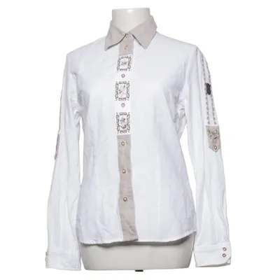 Chemise (Blanc, Beige) de Trachten Coton