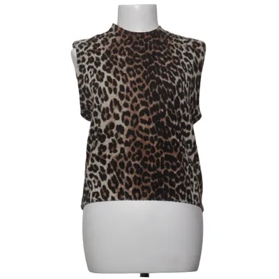Pull sans manches (Marron, Noir, Beige) de Ganni Laine de mouton, Laine de Yak