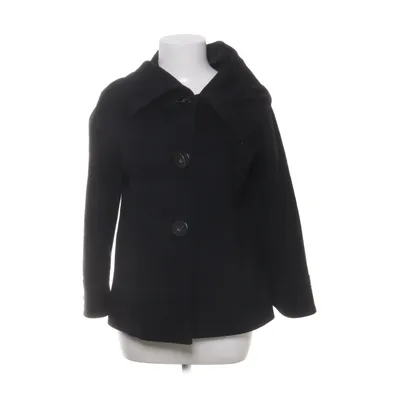 Frakke (Sort) fra Zara Woman Viscose, Uld