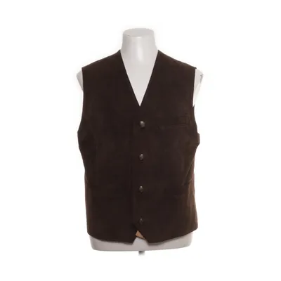 Leren vest (Bruin) van Rover & Lakes Polyester, Leer