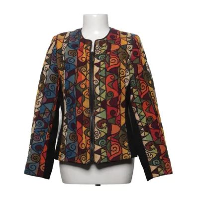 Jacket (Black, Multicolored) from Kriss Sweden Acetate, Cotton, Polyester