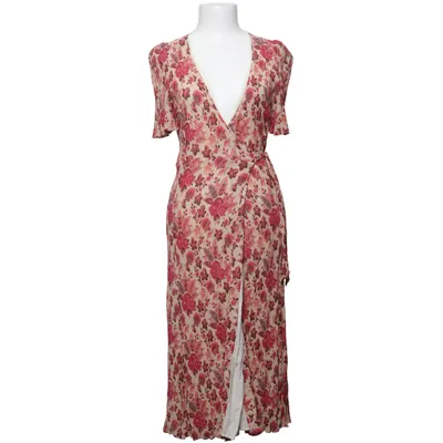 Wrap dress (Beige, Red, Multicolored) from Sézane Metallic fiber, Silk, Viscose