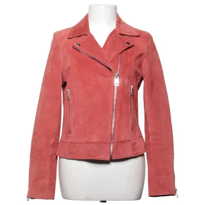 Veste de motard (Rouge) de Jofama Cuir, Polyester, Soie