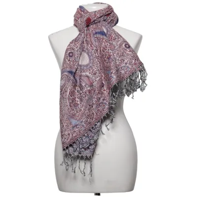 Scarf (Blue, Red, White) from Pashmina Cashmere