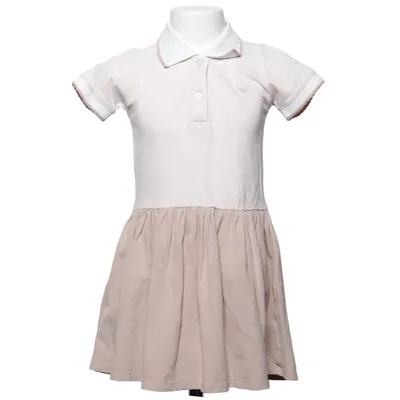 Robe polo (Beige, Blanc) de Livly Coton, Élasthane, Polyester