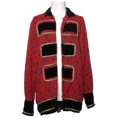 Jakke (Rød, Sort) Bomuld, Viscose