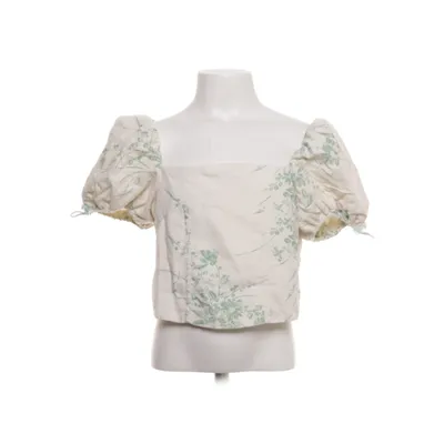 Crop top (Wit, Groen) van Zara Katoen