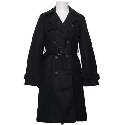 Trench coat (Black) from Mango Cotton, Elastane, Polyester