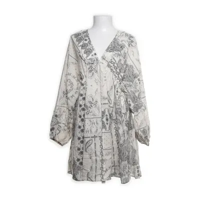 Jurk (Beige, Zwart) van H&M Trend Katoen