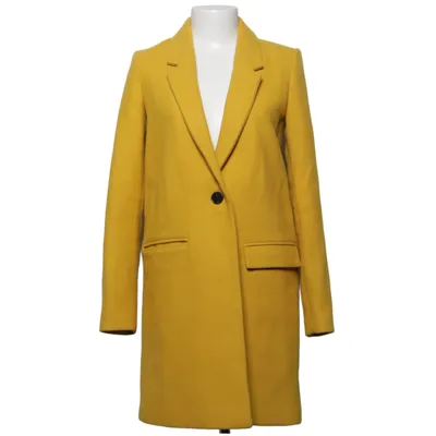 Coat (Yellow) from Zara Trafaluc Outerwear Collection Polyester, Wool