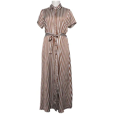 Blusenkleid (Braun, Weiß) von JS Millenium Polyester