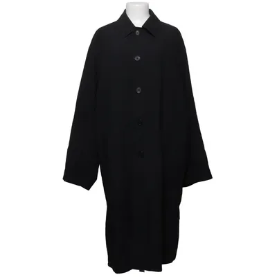 Mantel (Schwarz) von Uniqlo U Baumwolle, Polyamid, Polyester, Viskose