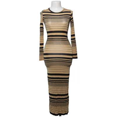 Robe longue (Beige, Noir) de Kor@Kor Élasthane, Viscose