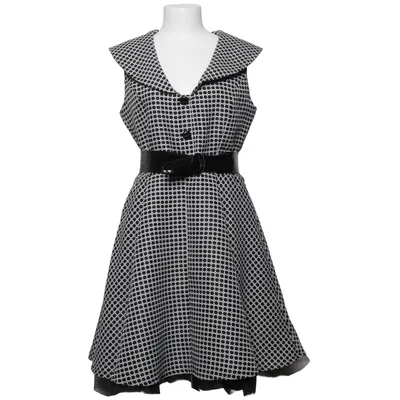 Klänning (Svart, Vit) från Voodoo Vixen Polyester