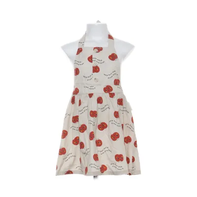 Hängselklänning (Beige, Röd, Flerfärgad) från Minories Bomull