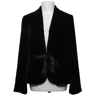 Blazer (Noir) de H&M Acétate, Soie, Viscose