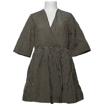 Klänning (Svart, Beige) från Ganni Ekologisk bomull, Polyamid, Återvunnen polyester