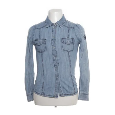 Denim blouse (Blauw) van Bondelid Katoen