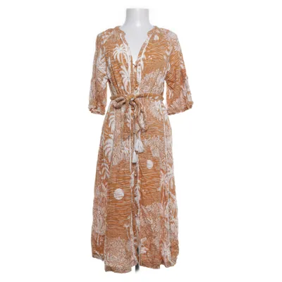 Jurk (Oranje, Meerkleurig) van Desmond & Dempsey x H&M Viscose, Linnen