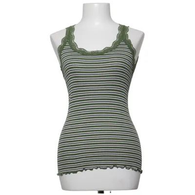 Tanktop (Groen, Wit, Zwart) van Rosemunde Katoen, Elastaan, Polyamide, Zijde
