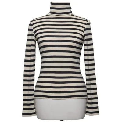 Rollkragenpullover (Schwarz, Weiß) von Filippa K Merinowolle