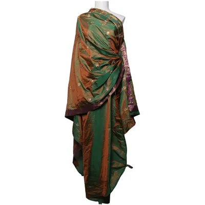 Sari (Grön, Lila, Guldfärgad)