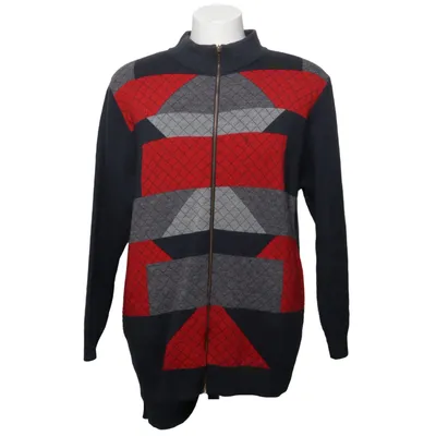 Cardigan (Gray, Red, Multicolored) from Lucia Acrylic, Wool