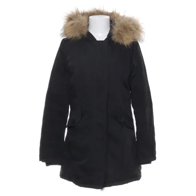 Parka (Black) from Mayaadi Cotton, Fur, Polyester