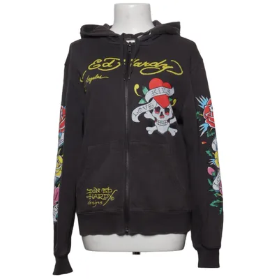 Kapuzenpullover (Lucky-Love Zip Thru Hooded Sweat) von Ed Hardy Baumwolle