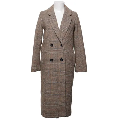 Frakke (Brun, Flerfarvet) fra Monki Polyester, Uld