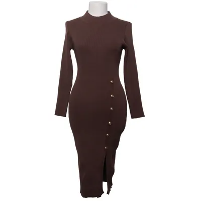 Jurk met col (Bruin) van GiorGia Polyamide, Viscose