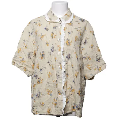 Short sleeve shirt (Beige, Multicolored) Cotton