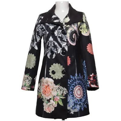 Manteau (Noir, Multicolore) de Happi Élasthane, Polyester, Viscose