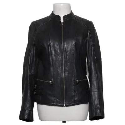 Leren jack (Zwart) van Frontrow Leer, Polyester
