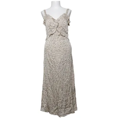 Maxikjole (Beige, Flerfarvet) fra Second Female Elastan, Polyester, Viscose