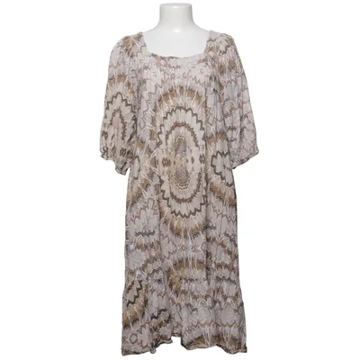Jurk (Beige, Bruin, Wit) van Isolde Katoen