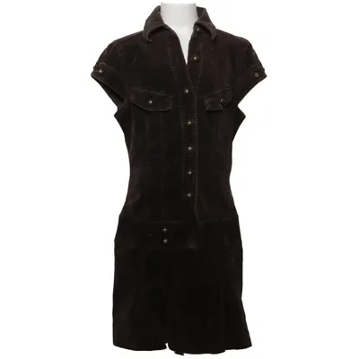 Robe chemise (Marron) de Jane Norman Coton, Élasthane