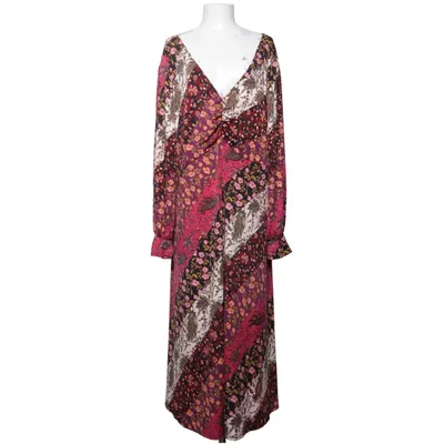 Robe longue (Rouge, Multicolore) de Simply Be Élasthane, Polyester