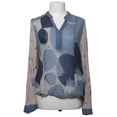 Blouse (Beige, Blauw) van Armani Jeans Katoen, Lyocell