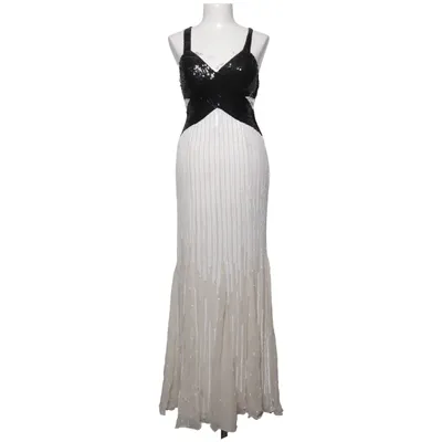 Aftenkjole (Sort, Beige) fra Frank Usher Nylon, Silke
