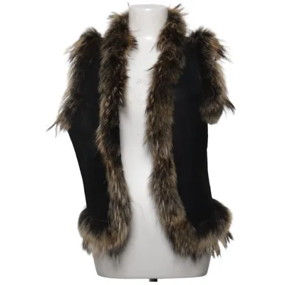 Bont gilet (Zwart, Bruin) van Milestone