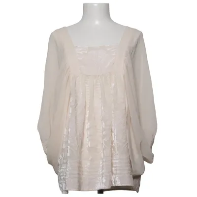 Blouse (Beige) de H&M Conscious Collection Polyester recyclé, Viscose