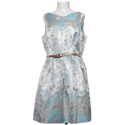 Robe (Bleu, Or) de Tahari Fibre métallique, Polyester