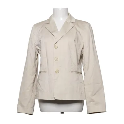 Blazer (Beige) from Ann Taylor Cotton, Elastane, Polyester
