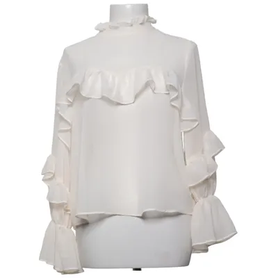 Blouse (White) from Zara Polyester