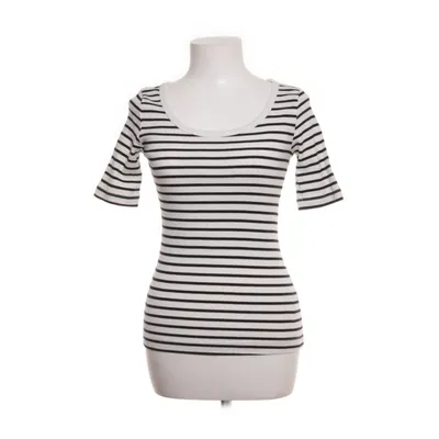 T-shirt (Black, White) from H&M Basic Cotton, Elastane