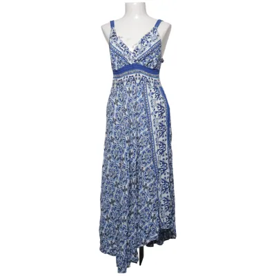 Maxi jurk (Blauw, Wit)
